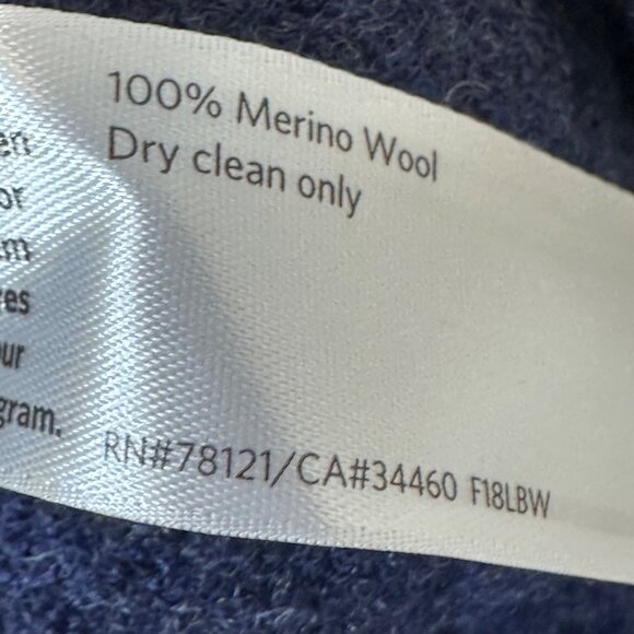 Eileen Fisher Merino Wool XL Kimono Jacket Blue Long Sleeve Pockets Oversized - Picture 7 of 13